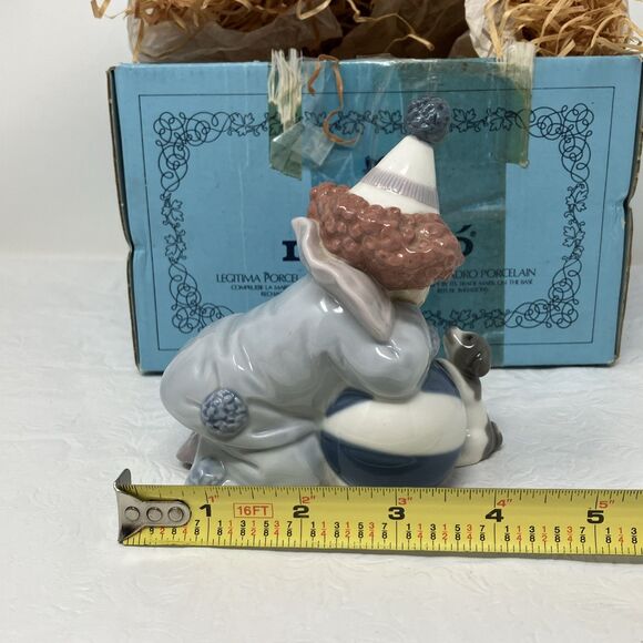 LLADRO Pierrot Clown Puppy and Ball #5278 Retired Made Spain 1985 Nino pierrot - Picture 4 of 16